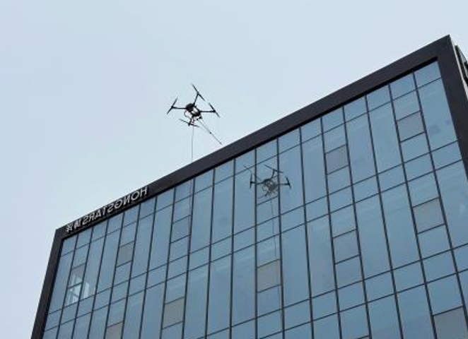 系留式高空幕墙清洗